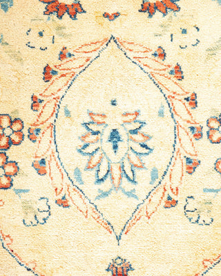 Traditional Mogul Ivory Wool Area Rug 8' 0" x 10' 7" - Solo Rugs