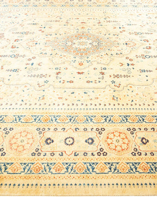 Traditional Mogul Ivory Wool Area Rug 8' 0" x 10' 7" - Solo Rugs