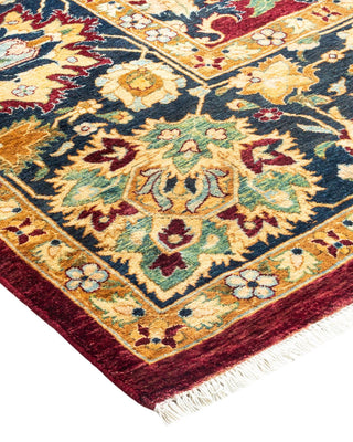 Traditional Mogul Red Wool Area Rug 8' 2" x 10' 2" - Solo Rugs
