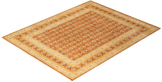 Traditional Mogul Brown Wool Area Rug 8' 1" x 10' 2" - Solo Rugs