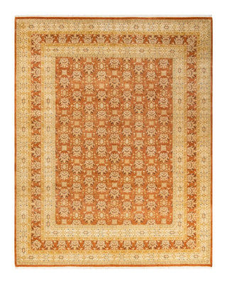 Traditional Mogul Brown Wool Area Rug 8' 1" x 10' 2" - Solo Rugs