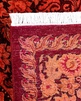 Contemporary Fine Vibrance Red Wool Area Rug 6' 2" x 9' 2" - Solo Rugs