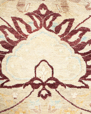 Traditional Mogul Ivory Wool Area Rug 8' 2" x 10' 2" - Solo Rugs