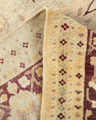 Traditional Mogul Ivory Wool Area Rug 8' 2" x 10' 2" - Solo Rugs