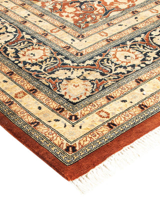 Traditional Mogul Orange Wool Area Rug 8' 2" x 10' 3" - Solo Rugs