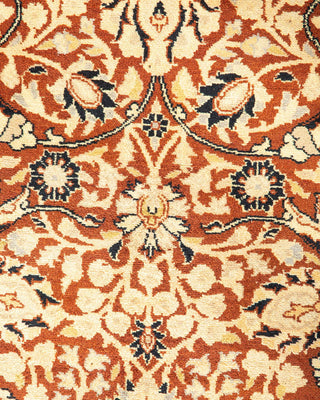 Traditional Mogul Orange Wool Area Rug 8' 2" x 10' 3" - Solo Rugs