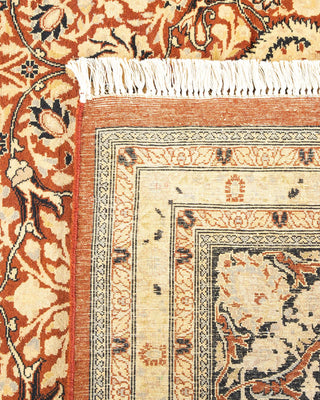 Traditional Mogul Orange Wool Area Rug 8' 2" x 10' 3" - Solo Rugs