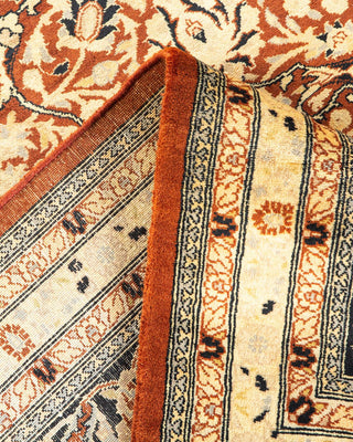 Traditional Mogul Orange Wool Area Rug 8' 2" x 10' 3" - Solo Rugs