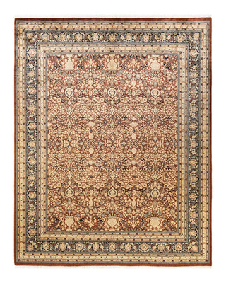 Traditional Mogul Orange Wool Area Rug 8' 2" x 10' 3" - Solo Rugs