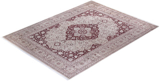 Traditional Mogul Orange Wool Area Rug 9' 2" x 12' 1" - Solo Rugs