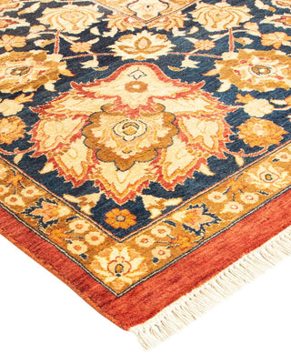 Traditional Mogul Orange Wool Area Rug 8' 1" x 10' 3" - Solo Rugs