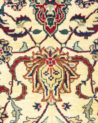 Traditional Mogul Ivory Wool Area Rug 4' 7" x 7' 1" - Solo Rugs