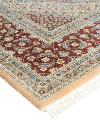 Traditional Mogul Ivory Wool Area Rug 8' 0" x 9' 9" - Solo Rugs