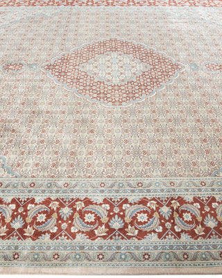 Traditional Mogul Ivory Wool Area Rug 8' 0" x 9' 9" - Solo Rugs