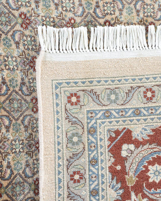 Traditional Mogul Ivory Wool Area Rug 8' 0" x 9' 9" - Solo Rugs