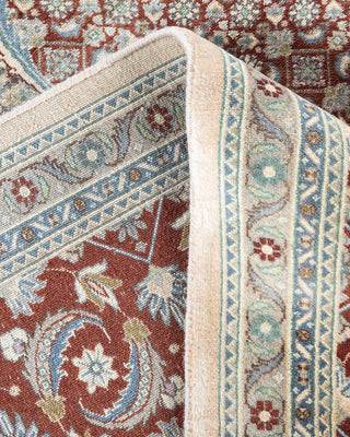 Traditional Mogul Ivory Wool Area Rug 8' 0" x 9' 9" - Solo Rugs