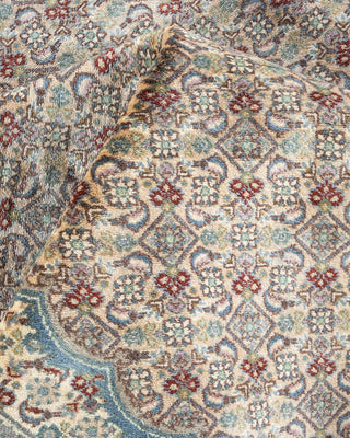 Traditional Mogul Ivory Wool Area Rug 8' 0" x 9' 9" - Solo Rugs