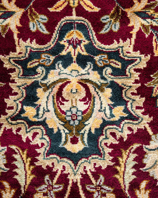 Traditional Mogul Purple Wool Area Rug 10' 5" x 13' 6" - Solo Rugs