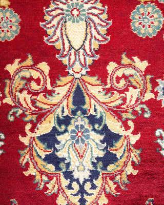 Traditional Mogul Red Wool Area Rug 9' 1" x 12' 4" - Solo Rugs
