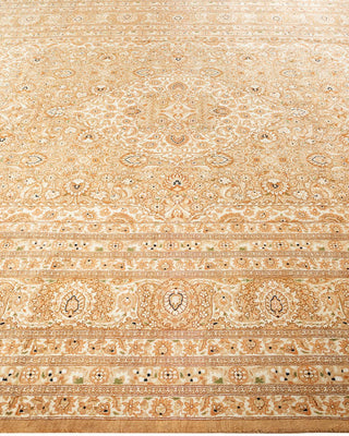 Traditional Mogul Yellow Wool Area Rug 8' 2" x 10' 5" - Solo Rugs
