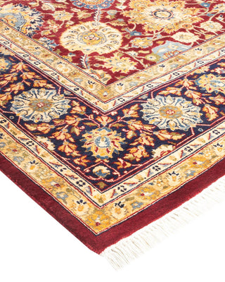 Traditional Mogul Red Wool Area Rug 6' 2" x 9' 5" - Solo Rugs
