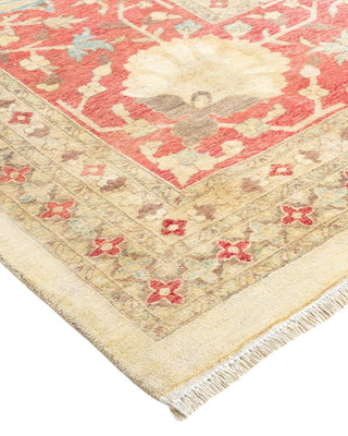 Traditional Mogul Ivory Wool Area Rug 12' 1" x 15' 1" - Solo Rugs