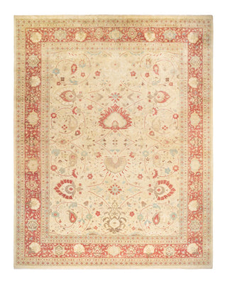 Traditional Mogul Ivory Wool Area Rug 12' 1" x 15' 1" - Solo Rugs