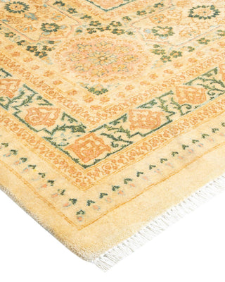 Traditional Mogul Ivory Wool Area Rug 9' 1" x 12' 1" - Solo Rugs