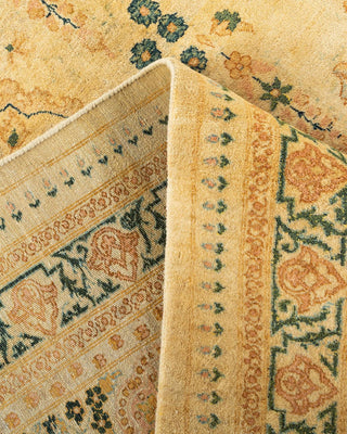 Traditional Mogul Ivory Wool Area Rug 9' 1" x 12' 1" - Solo Rugs