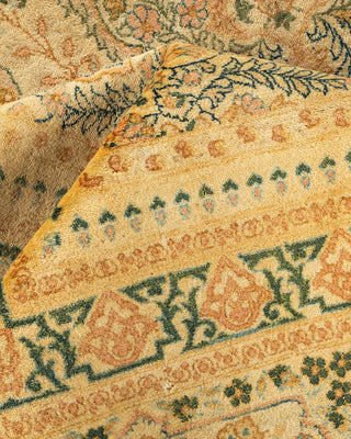 Traditional Mogul Ivory Wool Area Rug 9' 1" x 12' 1" - Solo Rugs