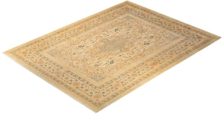 Traditional Mogul Ivory Wool Area Rug 9' 1" x 12' 1" - Solo Rugs