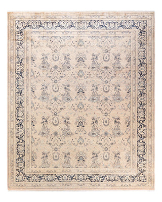 Traditional Mogul Beige Wool Area Rug 8' 2" x 9' 10" - Solo Rugs