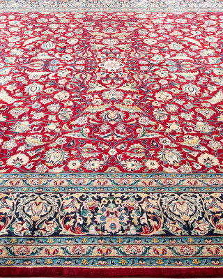 Traditional Mogul Red Wool Area Rug 8' 2" x 9' 10" - Solo Rugs
