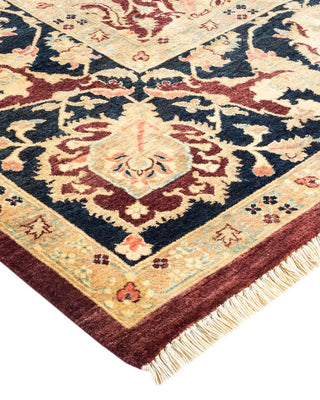Traditional Mogul Red Wool Area Rug 8' 1" x 9' 10" - Solo Rugs
