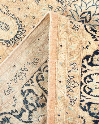 Traditional Mogul Beige Wool Area Rug 6' 1" x 8' 9" - Solo Rugs