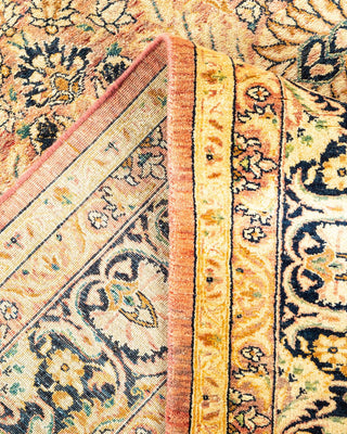Traditional Mogul Pink Wool Area Rug 6' 1" x 9' 1" - Solo Rugs