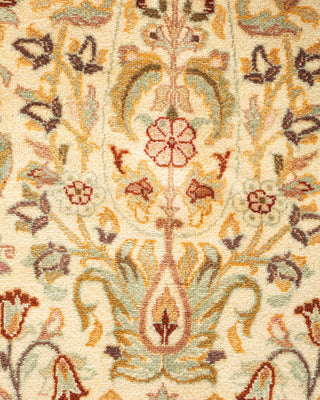 Traditional Mogul Ivory Wool Area Rug 6' 1" x 8' 9" - Solo Rugs