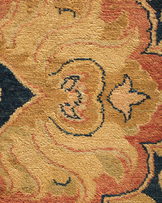 Traditional Mogul Orange Wool Area Rug 12' 1" x 17' 9" - Solo Rugs