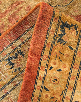 Traditional Mogul Orange Wool Area Rug 12' 1" x 17' 9" - Solo Rugs