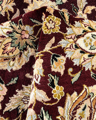 Traditional Mogul Red Wool Area Rug 9' 3" x 12' 5" - Solo Rugs