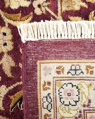 Traditional Mogul Purple Wool Area Rug 10' 0" x 14' 3" - Solo Rugs