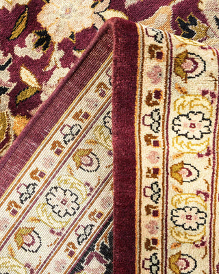 Traditional Mogul Purple Wool Area Rug 10' 0" x 14' 3" - Solo Rugs