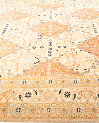 Traditional Mogul Beige Wool Area Rug 8' 1" x 10' 3" - Solo Rugs
