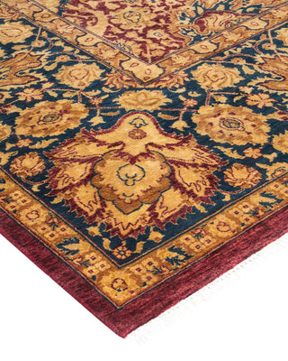 Traditional Mogul Red Wool Area Rug 6' 2" x 9' 0" - Solo Rugs