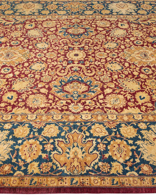 Traditional Mogul Red Wool Area Rug 6' 2" x 9' 0" - Solo Rugs