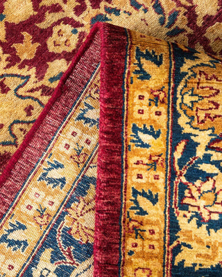 Traditional Mogul Red Wool Area Rug 6' 2" x 9' 0" - Solo Rugs