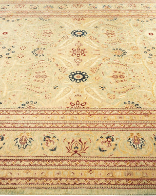 Traditional Mogul Light Blue Wool Area Rug 6' 1" x 8' 10" - Solo Rugs
