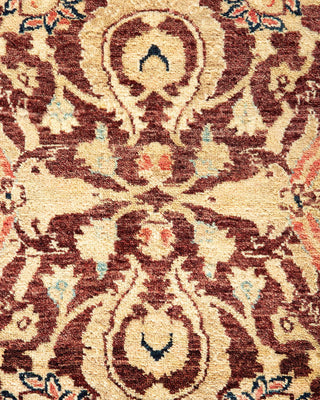 Traditional Mogul Red Wool Area Rug 8' 1" x 9' 9" - Solo Rugs