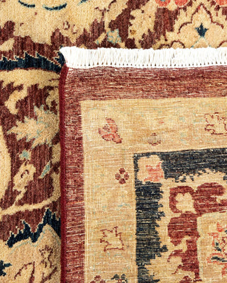 Traditional Mogul Red Wool Area Rug 8' 1" x 9' 9" - Solo Rugs