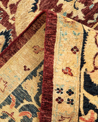 Traditional Mogul Red Wool Area Rug 8' 1" x 9' 9" - Solo Rugs